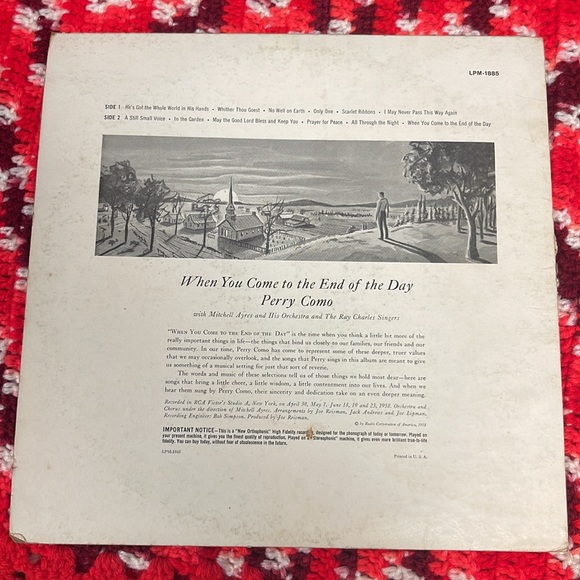 Perry Como vinyl record LP - Picture 2 of 6